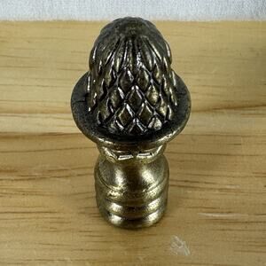 Vintage Lamp Shade Finial Acorn Pine Cone Cast Antique Brass